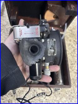 WW2 US Army Air Forces A-10a Aircraft Bubble Sextant w wood case. Mfg by Ansco