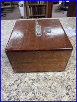 WW2 US Army Air Forces A-10a Aircraft Bubble Sextant w wood case. Mfg by Ansco