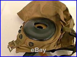 WW2 US Army Air Forces AN-H-15 Aviator Canvas Bomber Helmet Attached B-8 Goggle