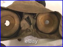 WW2 US Army Air Forces AN-H-15 Aviator Canvas Bomber Helmet Attached B-8 Goggle