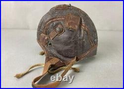 WW2 US Army Air Forces B-6 Winter Leather Flight Helmet Size Small