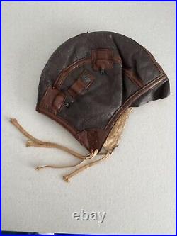 WW2 US Army Air Forces B-6 Winter Leather Flight Helmet Size Small