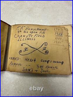 WW2 US Army Air Forces Chanute Field, Illinois Autograph Book