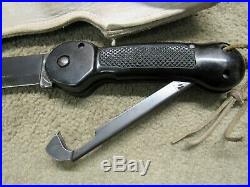 WW2 US Army Air Forces Folding Survival Machete A-1 With Sheath Holster IMPERIAL