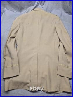 WW2 US Army Air Forces Officer Jacket STERLING Pilot Wings Patch Summer Khaki