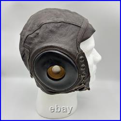 WW2 US Army Air Forces Pilot Leather A-11 Helmet Aviator Cap Fox Chase