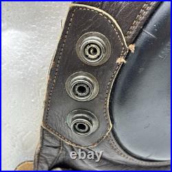 WW2 US Army Air Forces Pilot Leather A-11 Helmet Aviator Cap Fox Chase