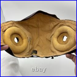 WW2 US Army Air Forces Pilot Leather A-11 Helmet Aviator Cap Fox Chase