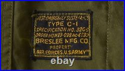 WW2 US Army Air Forces Type C-1 Emergency Vest / Air Force Pilot Wing Pin