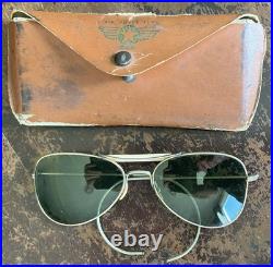 WW2 US Army Air Forces Type Pilot Sunglasses and Case