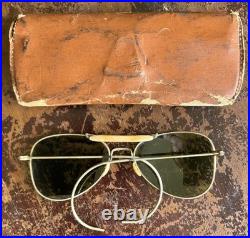 WW2 US Army Air Forces Type Pilot Sunglasses and Case