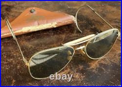 WW2 US Army Air Forces Type Pilot Sunglasses and Case