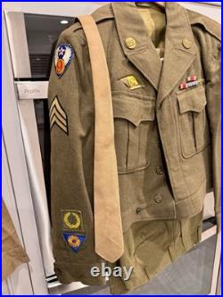 WW2 US Army Air Forces (USAAF) Unfiorm Ike Jacket, Pants, Belt, Tie, 2 Shirts