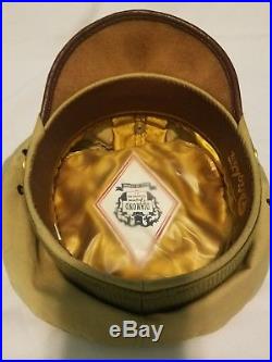 WW2 US Army Airforce Flighter 50 Missons Officers Crusher Visor Hat Cap