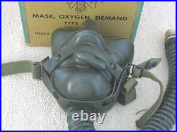 WW2 US Army Airforce-RAF A-14 Oxygen Mask with Original Box Papers June 1945 EXC