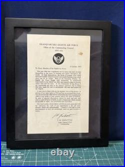 WW2 US Army Rare 8th Air Force Document General Doolittle Letter (Near Mint)