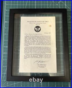 WW2 US Army Rare 8th Air Force Document General Doolittle Letter (Near Mint)