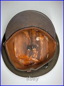 WW2 US Officer visor hat Army Air Corp force crush cap pilot Original WWII