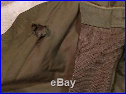 WW2 US army air forces B15 flight jacket size 36 zipper broken