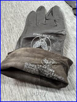 WW2 USAAF Type B-3A Leather Flying Gloves Size 9 US Army Air Force Original