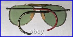 WW2 USAAF US Army Air Force Pilot Aviator Bausch & Lomb Sunglasses Green Lenses