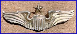 WW2 USAAF US Army Air Force Senior Pilot Wing Badge Pin Amcraft Sterling