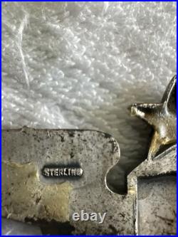 WW2 USAAF US Army Air Force Senior Pilot Wing Badge Pin Sterling Silver 3 Read