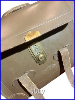 WW2 Vintage Leather US Army Air Force Navigational Briefcase