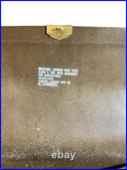 WW2 Vintage Leather US Army Air Force Navigational Briefcase