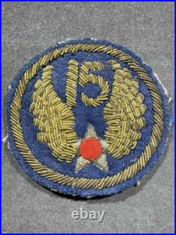 WW2 WWII Military US Army Air Force USAAF 15th Air Force BULLION Shoulder Patch