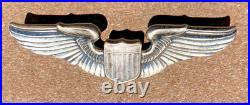 WW2 WWII Military USAAF US Army Air Force Sterling Silver 3 Pilots Wings