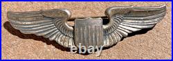 WW2 WWII Military USAAF US Army Air Force Sterling Silver 3' Pilots Wings