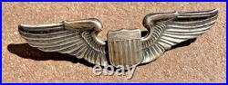 WW2 WWII Military USAAF US Army Air Force Sterling Silver 3 Pilots Wings