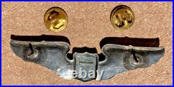 WW2 WWII Military USAAF US Army Air Force Sterling Silver 3 Pilots Wings