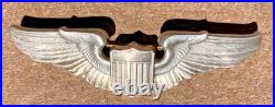WW2 WWII Military USAAF US Army Air Force Sterling Silver 3' Pilots Wings Meyer