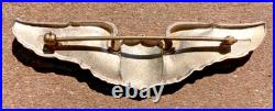 WW2 WWII Military USAAF US Army Air Force Sterling Silver 3' Pilots Wings Meyer