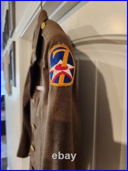 WW2 WWII U. S. Army 7th Army Air Forces Uniform. Laundry Number