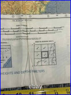 WW2 WWII US Army Air Force Silk Pilot Escape Map 1943 Harbin Spassk-Dal'niy Asia