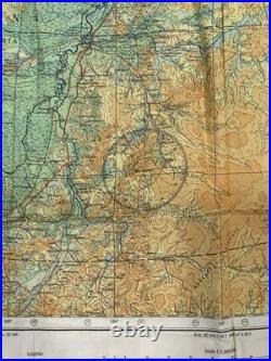 WW2 WWII US Army Air Force Silk Pilot Escape Map 1943 Harbin Spassk-Dal'niy Asia