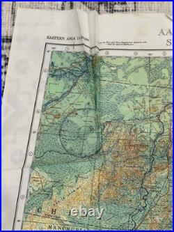 WW2 WWII US Army Air Force Silk Pilot Escape Map 1943 Harbin Spassk-Dal'niy Asia