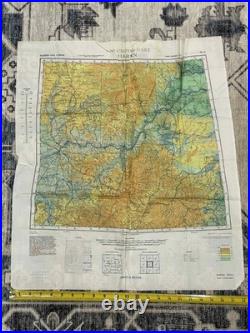 WW2 WWII US Army Air Force Silk Pilot Escape Map 1943 Harbin Spassk-Dal'niy Asia