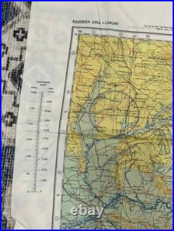WW2 WWII US Army Air Force Silk Pilot Escape Map 1943 Harbin Spassk-Dal'niy Asia