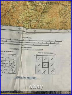 WW2 WWII US Army Air Force Silk Pilot Escape Map 1943 Harbin Spassk-Dal'niy Asia