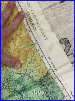 WW2 WWII US Army Air Force Silk Pilot Escape Map 1943 Harbin Spassk-Dal'niy Asia