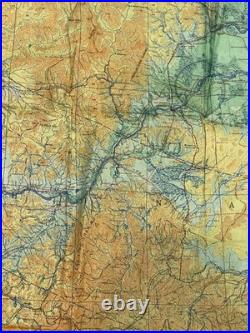 WW2 WWII US Army Air Force Silk Pilot Escape Map 1943 Harbin Spassk-Dal'niy Asia