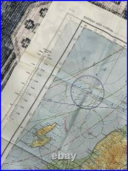 WW2 WWII US Army Air Force Silk Pilot Escape Map 1943 Kanazawa & Sendai JAPAN