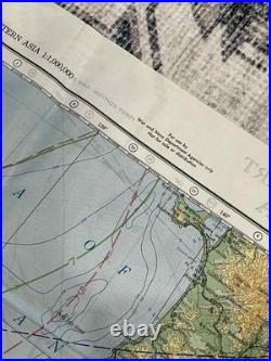 WW2 WWII US Army Air Force Silk Pilot Escape Map 1943 Kanazawa & Sendai JAPAN
