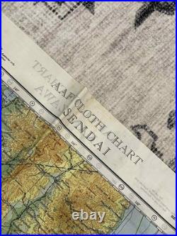 WW2 WWII US Army Air Force Silk Pilot Escape Map 1943 Kanazawa & Sendai JAPAN