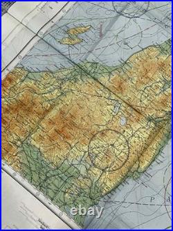 WW2 WWII US Army Air Force Silk Pilot Escape Map 1943 Kanazawa & Sendai JAPAN