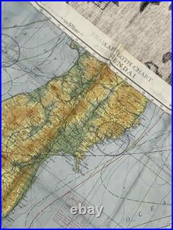 WW2 WWII US Army Air Force Silk Pilot Escape Map 1943 Kanazawa & Sendai JAPAN